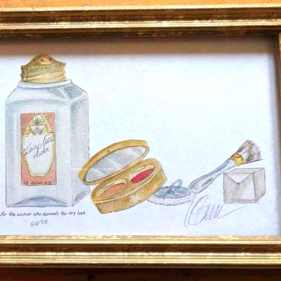 Pair of Kolene E. Spicher Signed Numbered Prints/Vanity Powder Room/ Shabby Chic - Picture 4 of 4